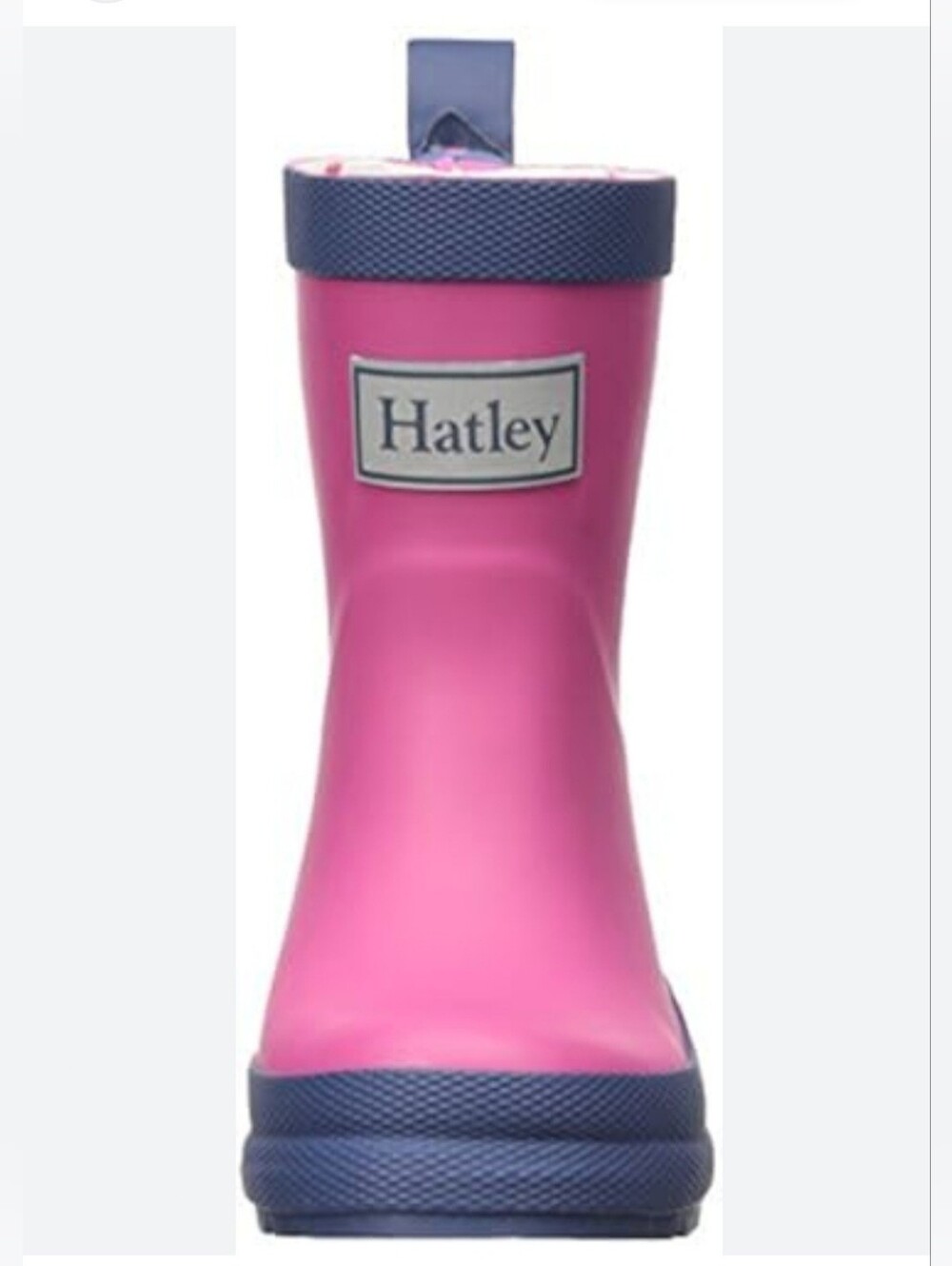 HATLEY WATERPROOF RUBBER BOOTS WELLIES SLIP ON PINK & BLUE TODDLER SIZE 7